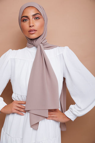 Premium Chiffon Hijab - Mink