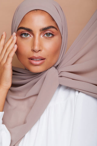 Premium Chiffon Hijab - Mink