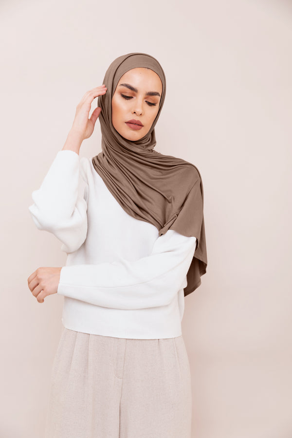 Luxury Chiffon Hijab - Dusty Rose - SANZAA