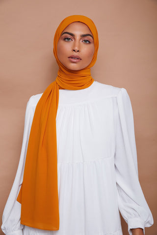 Premium Chiffon Hijab - Mustard