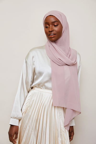 Bridal Rose Chiffon Hijab | VOILE CHIC | Luxury Chiffon Hijab – Voile ...