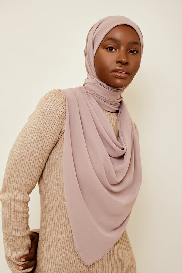 Mink  Luxury Chiffon  Hijab | VOILE CHIC | Chiffon Hijab