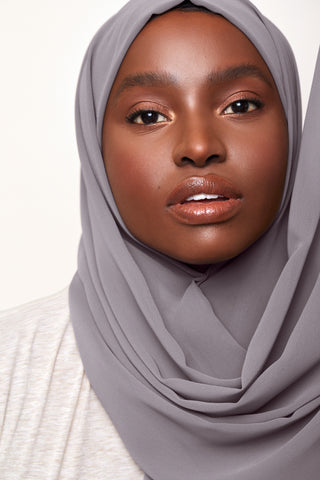 Luxury Chiffon Hijab - Gray