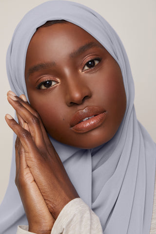Luxury Chiffon Hijab - Dove Gray