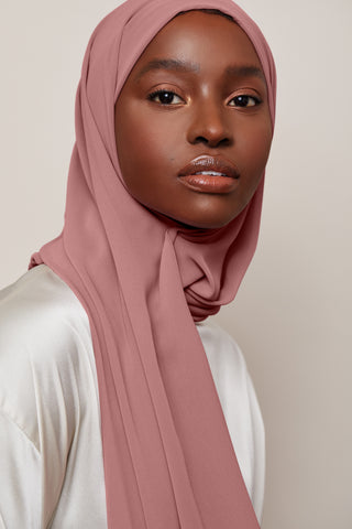 Luxury Chiffon Hijab - Dusty Rose