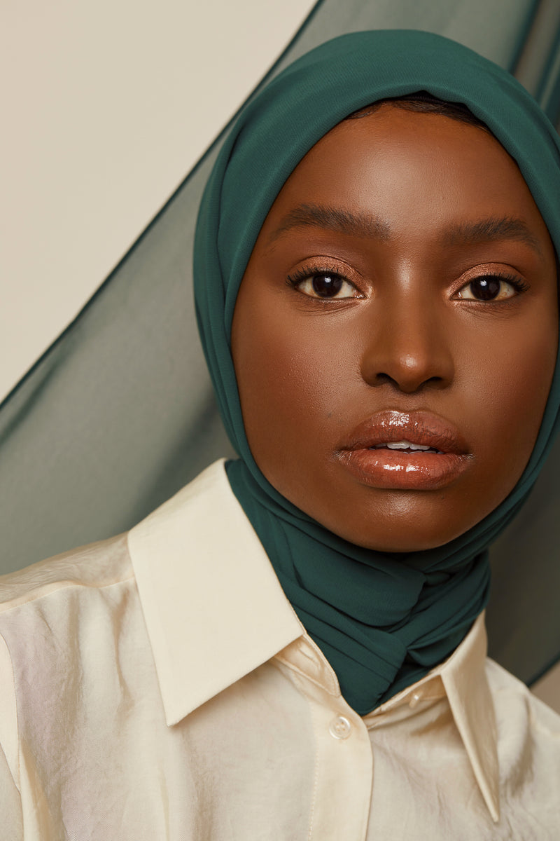 Forest Green  Luxury Chiffon  Hijab | VOILE CHIC | Chiffon Hijab