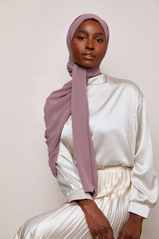 Luxury Chiffon Hijab - Rose Taupe