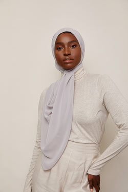 Warm Gray Luxury Chiffon Hijab | VOILE CHIC | Chiffon Hijab
