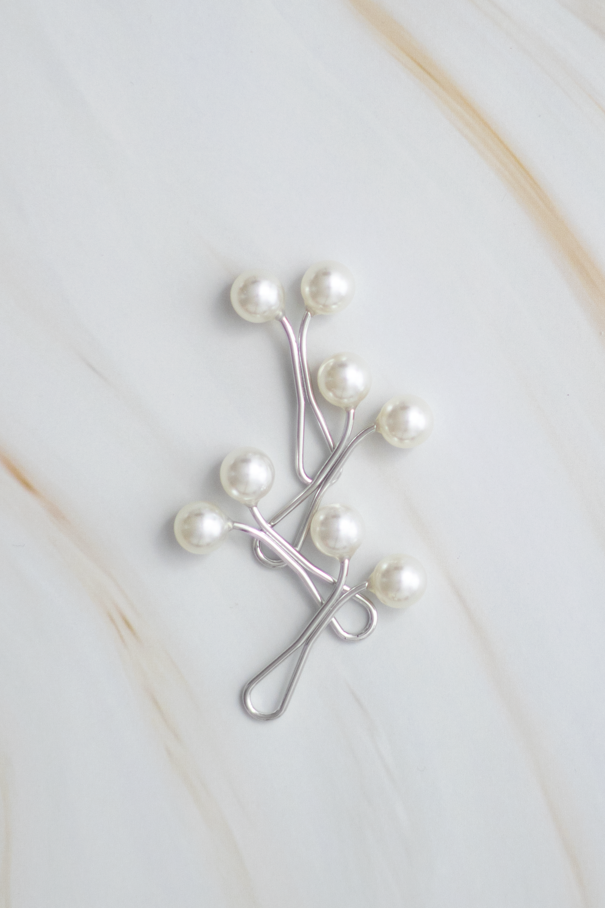 No-Snag Hijab Clip - Pearl White