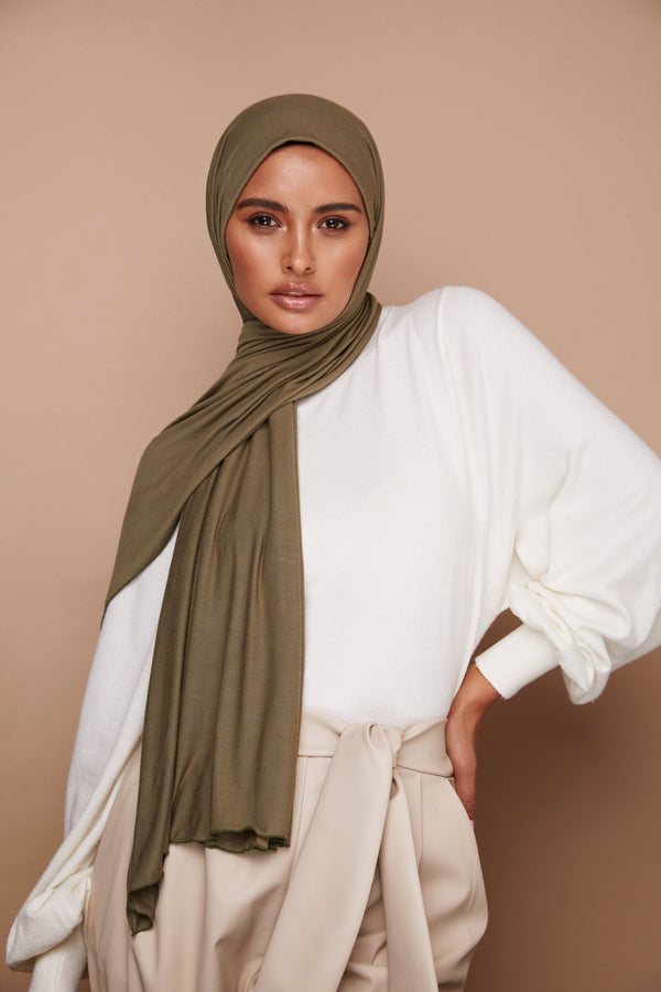 Olive Premium Jersey Hijab | VOILE CHIC | Jersey Hijab