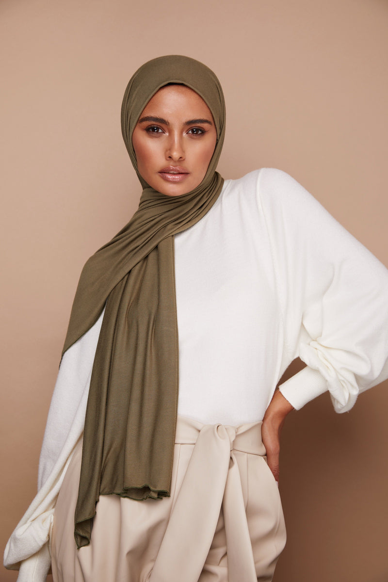Olive Premium Jersey Hijab | VOILE CHIC | Jersey Hijab
