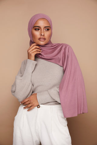 Premium Jersey Hijab - Rose Taupe