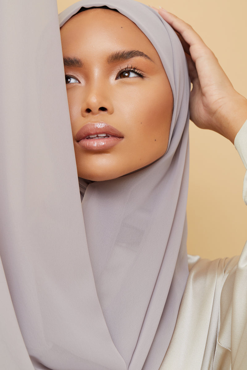 Premium Jersey Hijab - Graphite - Rectangle 65 x 27 / Graphite / Jersey