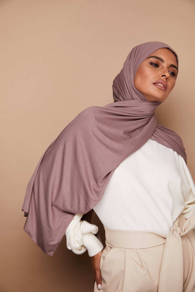 Premium Chiffon Hijab - Dusty Rose