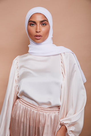 Premium Chiffon Hijab - White