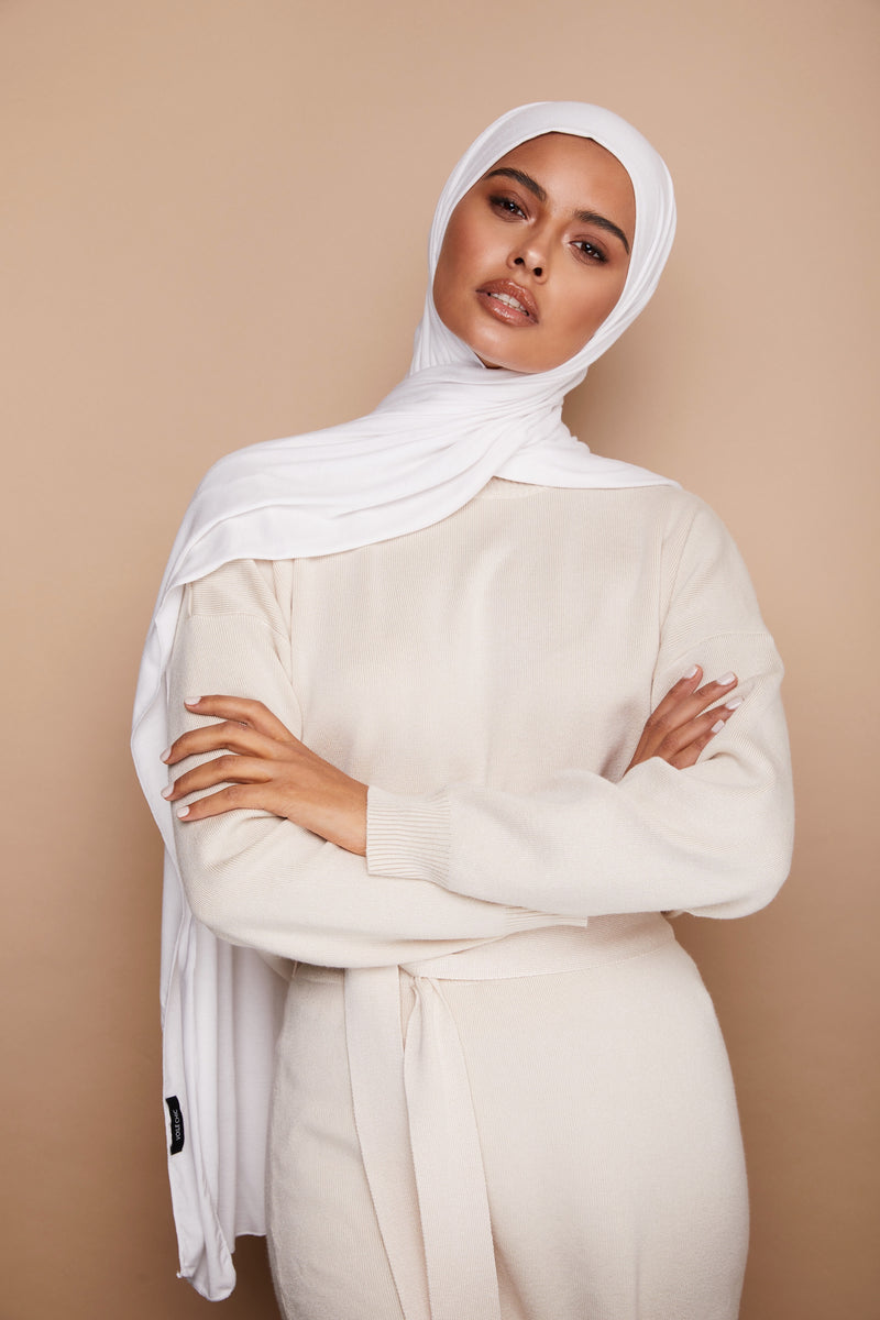 Premium Jersey Hijab - Navy - Rectangle 65 x 27 / Navy / Jersey